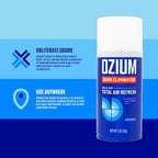 Ozium Air Sanitizer, 2 oz Car Fogger: Single-Shot Smoke Odor Eliminator & Car Air Freshener (Original+That New Car Smell+Carbon Black, 3 Pack Variety)