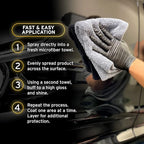 Ethos Ceramic Speed Wax – SiO2 Ceramic Coating Spray for Cars – Hydrophobic Car Wax Spray Top Coat Polish – High Gloss Shine, Ceramic Spray Wax – 12+ Month Protection
