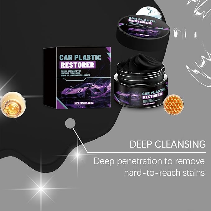 Plastic Restorer for Cars, 2026 New Scratch Repair & Cleaner, Color Restorer Coating for Interior & Exterior Trim, Revives Faded Black Plastic, Non-Greasy (3pcs)
