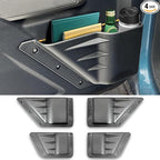 NeaLia Ford Bronco Door Storage Pockets, Front & Rear Door Side Organizer Box, Interior Net Pocket Replacement Bezel Frame Trim Cup Holder for Bronco 2021 2022 2023 2024 2025 (Not Sport), 4PCS
