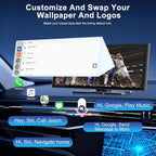 Upgraded 11" CarPlay Screen for Car, Built-in Net-Flix/YouTube/TikTok and Other Apps (No Mirroring Needed), Wireless Car Stereo for Apple Carplay & Android Auto with HD Backup Camera,OTA Updates