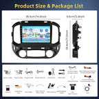 [Qualcomm 8Core] 4+64G Car Radio for Chevy Colorado/GMC Canyon 2015-2018 Base Mode (Low-end), Android 15 9-inch Touch Screen CarPlay Android Auto/6GHz WiFi/Bluetooth 5.0/1280 * 720P/DSP/EQ/FM/RDS/GPS