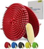 10.4" Heavy Duty Grit Trap (2-Pack) & Wash Mitt Kit - Premium Car Wash Bucket Filter Insert, Dirt Separator, Fits 3.5-5 Gallon (Red Kit)