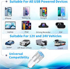 [Apple MFi Certified] iPhone Fast Car Charger, Braveridge 2Pack 4.8A Dual USB Car Power Cigarette Lighter USB Car Carplay Charger Adapter with Lightning Cable for iPhone 14 13 12 11 Pro XS XR X 8 iPad