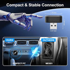 Wireless CarPlay & Android Auto Adapter: 2026 Upgraded Mini Plug & Play CarPlay Dongle - Convert Wired to Wireless - Fast Stable Connection, No Delay for for iOS 10+ & Android 11+, 2017+ Cars
