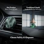 THEDOTS Gray Matte Metal Car Vent Clips, Refillable Air Freshener Car Decor, Moroccan Mint Tea Scent