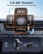 Miracase for MagSafe Car Mount with Metal Hook Clip, Magnetic Phone Holders for Car Phone Holder, Compatible with Garmin GPS Antenna Fit iPhone Android and All Smartphones, Dark Black