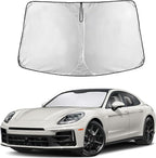 EcoNour Windshield Sunshade Compatible for Porsche Panamera 2017-2022 2023 2024, Sun Visor for Front Windshield & Window Sun Shade Cover, UV Heat Blocker & Protector, Car Accessories
