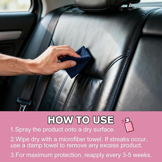 Car Interior Deep Cleaner for Rubber, Plastic, Leather Surfaces, All-Purpose Detailing Polish, Tire Cleaning Solution