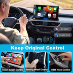 Wireless CarPlay Adapter,Convert Wired to Wireless CarPlay Adapter,Plug&Play 2-in-1 CarPlay & Android Auto Adapter,Fast&Stable Mini USB&USB-C/Type-C Car Adapter,Suitable for iOS10+/Android11+（Black）