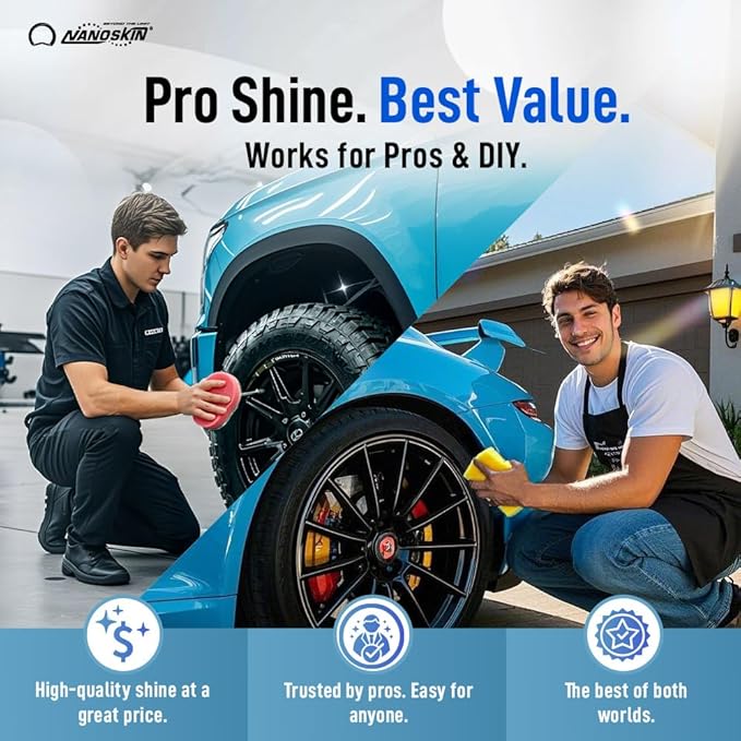 Nanoskin WET LOOK All Season Dressing 55 Gallons -Exterior Rubber & Plastic Solvent Based Dressing for Car Detailing | Produces a Deep, Rich, Long lasting shine | Safe For Cars Trucks, Motorcycles, RV