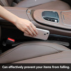 Black 2 PCS Car Seat Gap Filler, Car Seat Catcher Space Filler Between Car Seat and Console, Universal Car Accessories Auto Seat Gap Filler (Normal)