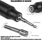 Wheel and Hub Stud Cleaning Tool Stud Cleaner Brush, 9-Piece Set Wheel Stud Cleaner, Automotive Wheel Stud Cleaner Tool Set for Removing Rust and Debris (Black)
