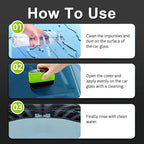 Automotive Oil Film Cleaning Brush for Car Windows,Glass Oil Film Remover for Car Glass Guard,2026 Upgrade 2.0 Cleaning Doard, 150ml Universal Clear vision Glass windshield Cleaner (1PCS)