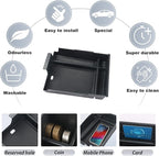 SKTU for 2023 2024 2025 Hyundai Palisade Center Console Organizer 2023 2024 2025 Palisade Center Console Tray 2023 2024 2025 Palisade Accessories Armrest Secondary Storage Box with Coin Holder (Black)