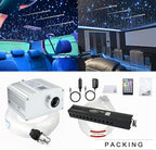AZIMOM 10W RGBW Twinkle 550pcs 0.03in 13.1ft Fiber Optic Starlight Lights+Pure White Meteor Shooting Star Sound Activated End Glow Fiber Strands APP Remote Control Car Home Ceiling Roof Decor