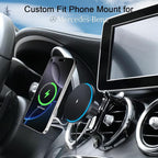 MagSafe Car Mount for Mercedes-Benz [15W Wireless Charging], Round Air Vent Holder, Compatible with Mercedes Benz GLC, C-Class, E-Class, A/B/C-Class, GLC/GLB/GLA/Sprinter, Mercedes Benz Accessories