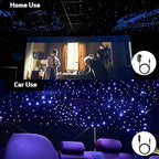 AMKI 16W Fiber Optic Lights,Starlight Headliner Light Kit APP/Remote Control Sound Activated Mode for Car&Home Decoration,Optical Fiber Cable Strands 0.75mm/0.03in 6.5ft/2m 300pcs