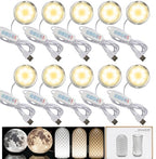 10PCS LED Lamp Kit 001 for Bambu Lab H2S/P2S/P1P/A1 Makerworld 3D Prints | 5V USB Powered, 3000K Warm White, Power-Off Color Storage, Adjustable Brightness & Color, DIY Hardware Spare Parts