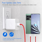 Compatible for Oneplus 15 15R 13 12 12R 11 10 Pro Charger Fast Wall Block 80W 65W for One Plus 13R 9 Pro 10T 10R 8T 8 7T 7 Pro Open Pad Nord 2T CE 2 3 N30 N20 N10 N300 6T 3.3ft Cable