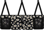 White Daisy Trunk Organizer for Car Auto Hanging Seat Back Storage with Adjustable Straps for SUVs, Vans, Cars Cargo Bag,Car Accessories