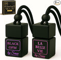 Car Diffuser Duo “La Belle Vie & Black OPM” – Inspired by Designer Women’s Scents – Elegant, Long-Lasting Car Fresheners – Gift-Ready - Fragrance By Sasso