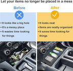 PIMCAR Center Console Cover for 2021-2026 Ford F150 &2022-2025 F150 Lightning XLT Pro Hidden Panel Secret Pocket Lid with USB Hole Interior Accessories (Fits into The Open Pocket in Front of Shifter)