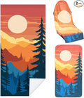Hahafelt 2 Pack Car Seat Towel Cover and Athletic Running Towel with Storage Bags, Sweat Washable Gym Seat Protector Non Slip for Dog Pet Workout Running Outdoor Sport Activities(Sedona)