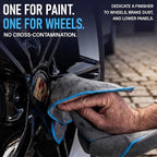 Rapid Dry Towels The Finisher Premium Microfiber Detailing & Utility Towel | 70 x 40cm | Channel Weave Lint-Free Cleaning Cloth | Scratch-Free Car Towel for Glass Chrome Interior & Home Cleaning