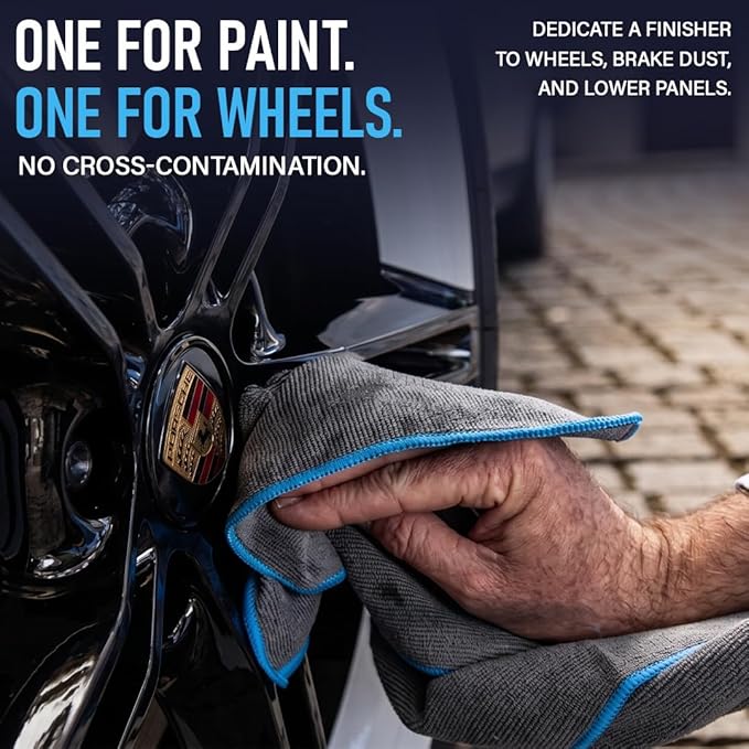 Rapid Dry Towels The Finisher Premium Microfiber Detailing & Utility Towel | 70 x 40cm | Channel Weave Lint-Free Cleaning Cloth | Scratch-Free Car Towel for Glass Chrome Interior & Home Cleaning