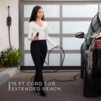 Lectron Level 1 Tesla Charger (WiFi) with App Control - 12 Amp, 120V, NEMA 5-15 Plug, 16ft Extension Cable NACS Connector, Portable Home Electric Car EV Charger for All Tesla/NACS Evs