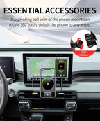 Qi2.2 25W Magnetic Car Mount Charger for 2026 Toyota RAV4 / Hybrid Accessories, for Fast Charging Cell Phone Holder Fixed Clip with Cooling Fan ＆54W Fast Adapter