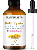 Majestic Pure Essential Oil with Glass Dropper - 100% Pure and Natural - Essential Oils for Diffuser, Aromatherapy, Soap and Candle Making, Helichrysum Essential Oil, Helichrysum Oil, 1 Fl Oz