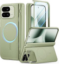 Poetic Revolution Flex Case for Google Pixel 10 Pro Fold, [Foldable Kickstand][Hinge Protection][MagSafe Compatible], Shockproof Slim Pixel 10 Pro Fold Cover with Built-in-Screen Protector, Green