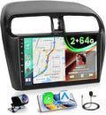2+64GB Android 15 Car Radio for Mitsubishi Mirage 2012-2022 Wireless Carplay Android Auto, 9" Touch Screen Car Stereo GPS Navi, WiFi, Bluetooth, Backup Camera, FM RDS Radio, EQ DSP, SWC