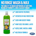 Optimum No Rinse Wash and Wax – Rinseless Car Wash Formulated with Carnauba Wax with UV Protection - For Cars, RVs, Trucks, Motorcycles and more (8 oz.)