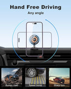 ZBF Magnetic Wireless Car Mount Charger, 15W Fast Charging Mag-Safe Car Mount,Magnetic Car Phone Holder Mount, Car Cell Phone Holder Fit iPhone 17 16 15 14 13 12 All Smartphones