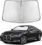 EcoNour Windshield Sunshade Compatible for BMW 4 Series 2021-2023 2024 2025, Sun Visor for Front Windshield & Window Sun Shade Cover, UV Heat Blocker & Protector, Car Accessories