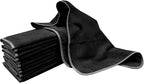 Detailer's Preference Large 320 GSM Microfiber Towels for Car Detailing, Washing, Drying, Ultra Soft Terry Weave, Scratch-Free, Lint-Free, Multi-Surface, Reusable, 16x24 Inch, 12-Pack, Black
