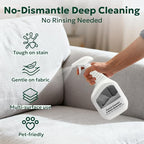 Couch Cleaner & Stain Remover Spray: Strength Multi-Surface Upholstery Cleaner - Pet-Safe Non-Toxic Quick-Drying for Fabric Sofas Carpet Furniture Couches & Car Interiors