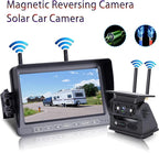 Magnetic RV Backup Camera 1080p HD 7-inch Install-Free Trailer Hitch Solar Wireless Back up Camera 10000mah Battery,Night Vision Trucks,RVs, Trailers, Vans Tow (Magnetic Camera with7‘’ Monitor)