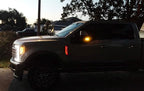 iJDMTOY Sports Red LED Background Illumination Kit Compatible with 2017-2021 Ford F250 F350 F450 Super Duty Side Fender Chrome Emblem
