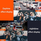 3 Channel Dash Cam Front Inside and Left Right, 1080P HD Dash Camera for Cars, 3.16 inches WiFi Car Camera,170°Wide Angle Vehicle Cam, Night Vision, Loop Recording, G-Sensor, 64GB Card