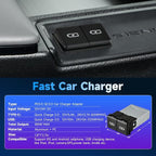 185W Fast Car Charger USB c Dual Port Adapter Center Console Socket for Toyota Sienna (Lid USB (120W)+Type-C (65W)
