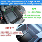 PIMCAR Center Console Organizer for Ford F150 2021 2022 2023, F150 Lightning 2022 2023 Armrest Storage Box Accessories ABS Plastic (Work Great with The Factory Tray)-One Tray