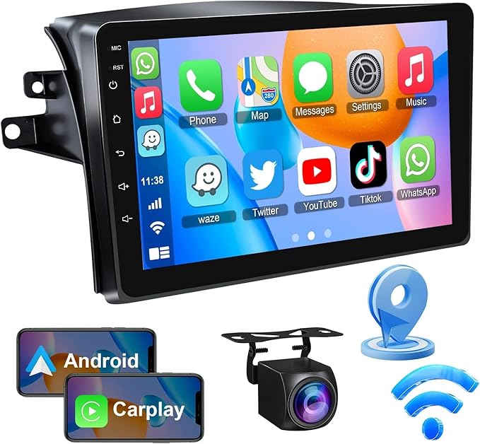 Android 13 Car Radio Stereo for Toyota Sienna 2004-2010, Wireless Carplay&Android Auto with 4G+64G Support Bluetooth/Voice Control/GPS/WiFi/Back-up Camera/SWC/FM, 9 Inch IPS Touch Screen for Sienna