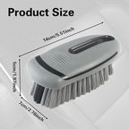 Carpet Cleaning Brush & Upholstery Brush Set, Hard Bristle Carpet Scrub Brush, Rug Brush, Couch Cleaner Brush, Fabric/Leather Detail Brush for Car, Home & Outdoor Furniture (Grey)