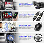 for Camry Android Radio Touch Screen Compatible with Carplay Android Auto,Car Stereo Bluetooth Navigation Media Player GPS WiFi FM/AM Rear Camera Head Unit for Toyota Camry 2012 2013 2014