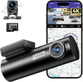 AZDOME M300S 4K Ultra HD Dual Dash Cam Front and Rear, Free 64GB Card, Built-in WiFi GPS Voice Control Car Camera, Night Vision, ADAS, 24 Hours Parking Monitor, Loop Recording (Matte Black)