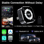 Wireless CarPlay Adapter 4-in-1,2026 Upgraded Screen Mirroring,Support Mirror Link/AirPlay for Apple CarPlay & Android Auto,for Cars with Wired CarPlay, Fast Auto-Connection, Plug & Play